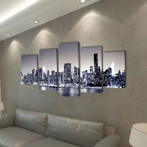 vidaXL Bilder Dekoration Set monochrome New York 200 x 100 cm