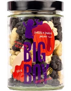 Big Boy Double Pekan 300 g pekany v bielej/mliečnej čokoláde s kakaom / Orechy a sušené ovocie / Pekanové orechy v mliečnej a bielej čokoláde