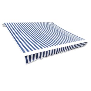 vidaXL Krycí plachta na markýzu modrá a bílá 3 x 2,5 m (bez rámu)