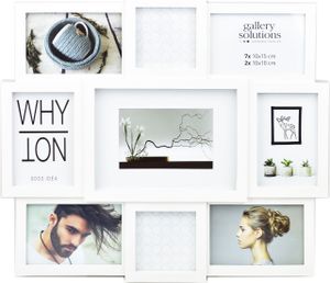 Gallery Solutions Collage 9 Ausschnitte, Weiß, Außenformat: 49x42,5x2,5 cm