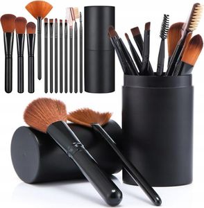 Make-Up Pinsel Set Mit Behälter 12 Stück Synthetische Borsten