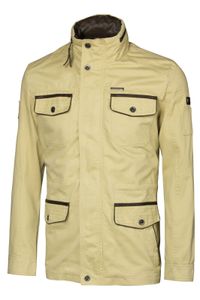 Herren Parka Feldjacke im Army-Militär-Look mit einsteckbarer Kapuze Baumwolle Baumwolle, Größe:M, Farbe:Sahara beige