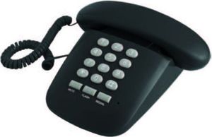 Telefon analogowy Brondi Sirio w stylu retro, czarny