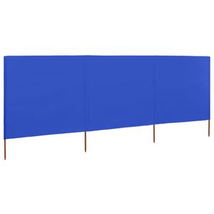 vidaXL 3-teiliges Windschutzgewebe 400 x 160 cm Azurblau