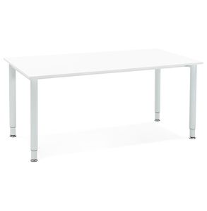 Kokoon® Stôl / rokovací stôl / kancelársky stôl BURO 80x160x75 cm, drevo, biely, 38 kg