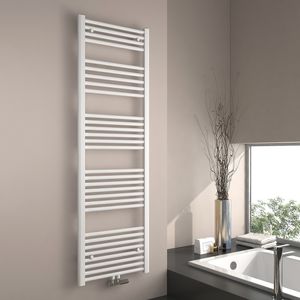 EMKE Badheizkörper Handtuchtrockner Handtuchwärmer 50x160cm 690 Watt Weiß Bad-Heizkörper Mittelanschluss ohne Heizstab