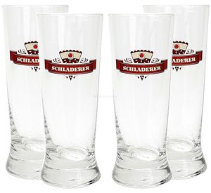 Schladerer Kirschwasser, Szene Becher, Longdrinkglas - 4er Set Glas / Gläser - 4x Schladerer Glas