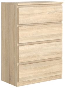 Kommode mit 4 Schubladen 70cm Sideboard Wohnzimmer Schlafzimmer Möbel Highboard Mehrzweckschrank Schrank | Sonoma