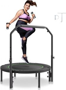 Fitness trampolína pro dospělé - 1027 mm - Nastavitelná tréninková trampolína - Maximální hmotnost 150 kg - Ideální pro fitness a sportovní aktivity
