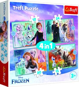 TREFL Ice Kingdom Puzzle: Erstaunliche Welt 4in1 (12,15,20,24 Teile)