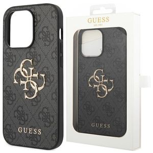 Guess PU 4G Metal Logo Case für Apple iPhone 15 Pro - black