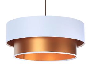 Lampa wisząca DOUBLE WHITE 40 biała/miedziana