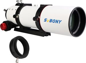 Svbony SV550 APO Refraktives Teleskop, 80F6 Apochromatisches Triplett ED OTA, FMC Fokus mit Zwei Geschwindigkeiten, mit CAA für Fotografie des Tiefen Himmels Visuelle Astronomie