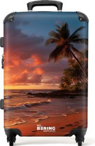 NoBoringSuitcases.com® Großer Koffer - Strand mit Palme bei Sonnenuntergang - Kombinationsschloss TSA - Hartschalen Trolley 4 Rollen - 72 liter - Reisekoffer - 66 cmKoffer Mittelgroß 67x43x25 cm, 72L, NoBoringSuitcases.com® Großer Koffer - Strand mit Palme bei Sonnenuntergang - Kombinationsschloss TSA - Hartschalen Trolley 4 Rollen - 72 liter - Reisekoffer - 66 cmKoffer Mittelgroß 67x43x25 cm, 72L,