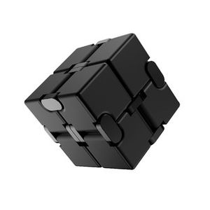 Fidget Cube Neue Version Fidget Fingerspielzeug - Metall Infinity Cube für Stress und Angst Relief / ADHD, Ultra Durable Sensory Geschenke.Schwarz