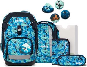 Ergobag Schulranzen-Set PACK AbtauchBär 6-tlg., höhenverstellbar