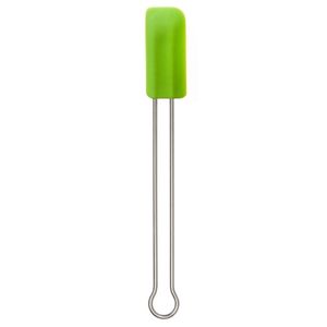Kochblume Teigschaber Silikonschaber klein mit Edelstahlbügelgriff 20cm grün