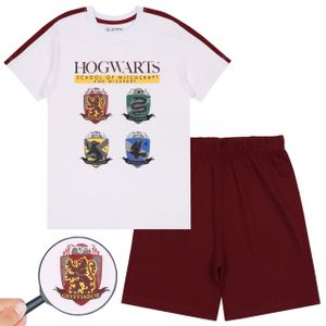 Harry Potter Schlafanzug für Jungen mit kurzer Hose, weißer und kastanienbrauner Sommerpyjama 12 Jahre