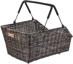 Basil 11235 Cento Hinterrad-Korb Mik 47x34x22 cm, braun, Rattan, engmaschig, braun