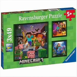 RAVENSBURGER Puzzle Minecraft Biomes 3x49 dílků RAVENSBURGER Puzzle Minecraft Biomes 3x49 dílků