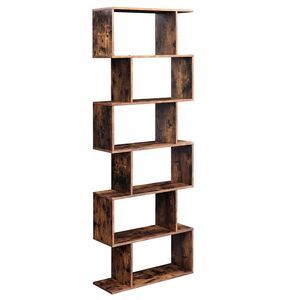 VASAGLE Bücherregal mit 6 Ebenen Vintage 70 x 24 x 190,5 cm aus Holz Standregal VASAGLE Bücherregal mit 6 Ebenen Vintage 70 x 24 x 190,5 cm aus Holz Standregal