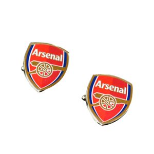 Metall-Manschettenknöpfe mit Arsenal FC Design SG6668 (Einheitsgröße) (Silber/Rot)