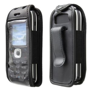 caseroxx Ledertasche mit Gürtelclip kompatibel mit Nokia 6030 aus Kunstleder, Tasche mit Gürtelclip und Sichtfenster