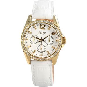 Just Damen Chronograph Leder JU10121-003 goldfarbig Armbanduhr