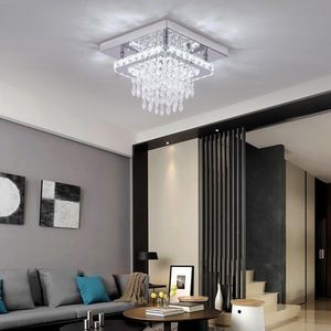 Fortuna Lai Modern LED Kristall Deckenleuchte Kronleuchter Wohnzimmer Eingangsgang Lampe 21W(Kaltweiß)