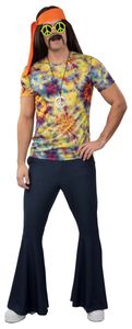 Herren Kostüm T-Shirt Batik Hippie Karneval Fasching Gr. L/XL