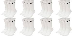 12 Paar Nike Everyday Lightweight Crew SX7676 Tennis Socke - Farbe: weiß - Größe: 46-50