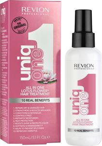 Revlon Professional Uniq One All In One Lotus Flower Treatment kräftigendes Spray ohne Spülung für geschädigtes Haar 150 ml