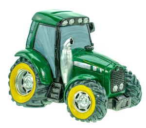 Kremers Schatzkiste Spardose Traktor grün Deko Sparschwein Figur Bauer Bauernhof
