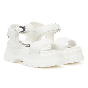 Buffalo Jojo - Sandal Platform - Imi Nappa - Weiß Kunstleder Größe: 39 Normal