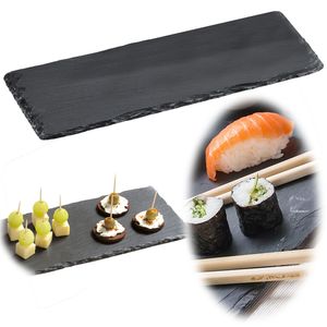 Schieferplatte 38x13cm Servierplatte Schieferteller Tischset Sushi Deko