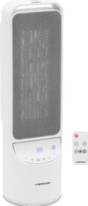 Uniprodo Elektrický ventilátorový ohřívač - 1200/2000 W - otočný - bílý