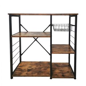 Küchenschrank Tisch Tough Industrial Vintage - Küchenmöbel Metallrahmen - 90 cm breit