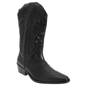 Gringos Pánske vysoké westernové kovbojské topánky Clive DF717 (43 EU) (Black)