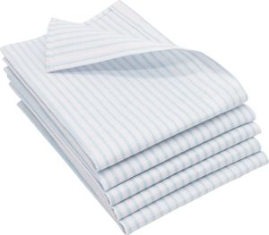 5er-Set Geschirrtücher Halbleinen, 50x70 cm, hellblau weiß gestreift 5er-Set Geschirrtücher Halbleinen, 50x70 cm, hellblau weiß gestreift