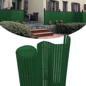 Wolketon privacy screen mat PVC bambusová zástěna pro soukromí zahradní plot privacy screen balkonový plot, UV odolná zástěna pro soukromí na zahradě u bazénů balkon|zelená|160 x 600 cm