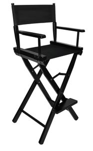 Beautylushh Wooden Makeup Chair Black - Schminkhocker - Schminkstuhl - Klapphocker - Klappstuhl