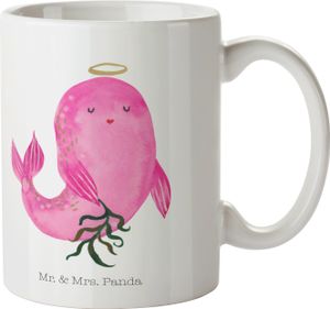 Mr. & Mrs. Panda Tasse Sternzeichen Jungfrau - Weiß - Geschenk, Jungfrau Sternzeichen, Keramiktasse, Tierkreiszeichen, Astrologie, Horoskop, Tasse mit Zitaten, Bürotasse