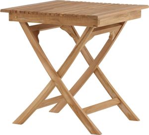 FURNLUX Esstisch Ghana Teak 70cm / Hauptfarbe: Braun / Abmessungen: 70 x 70 x 75 cm