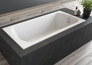BADLAND Badewanne Rechteck Classic SLIM 170x70 Rand 17mm mit Ablaufgarnitur und Füßen GRATIS ohne Verkleidung