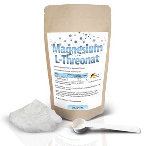 Magnesium L-Threonate 300g Pulver Reinheitsgrad 99,5% ohne Zusätze vegan