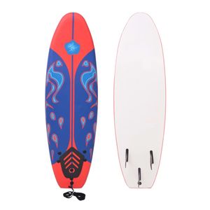 Livingstyle Modern Surfboard Blau und Rot 170 cm(Mall3582) - Mehrfarbig