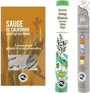 Räucherstäbchen weißer Salbei & kalifornischer Salbei zum Räuchern + 14 natürlichen ayurvedischen Räucherstäbchen