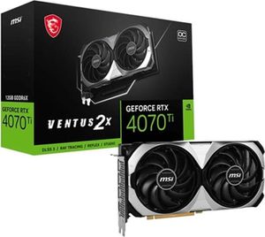 MSI VENTUS GEFORCE RTX 4070 TI 2X 12G OC Grafikkarte NVIDIA 12 GB GDDR6X (RTX 4070 Ti VENTUS 2X 12G)