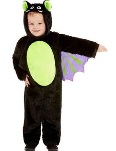 Fledermaus-Kostüm für Kleinkinder Halloween-Kostüm schwarz-grün