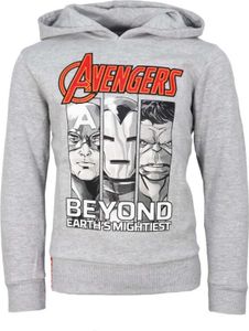 Marvel Avengers Kinder Jungen Fleece Hoodie Kapuzenpullover Pulli – Grau / 116
